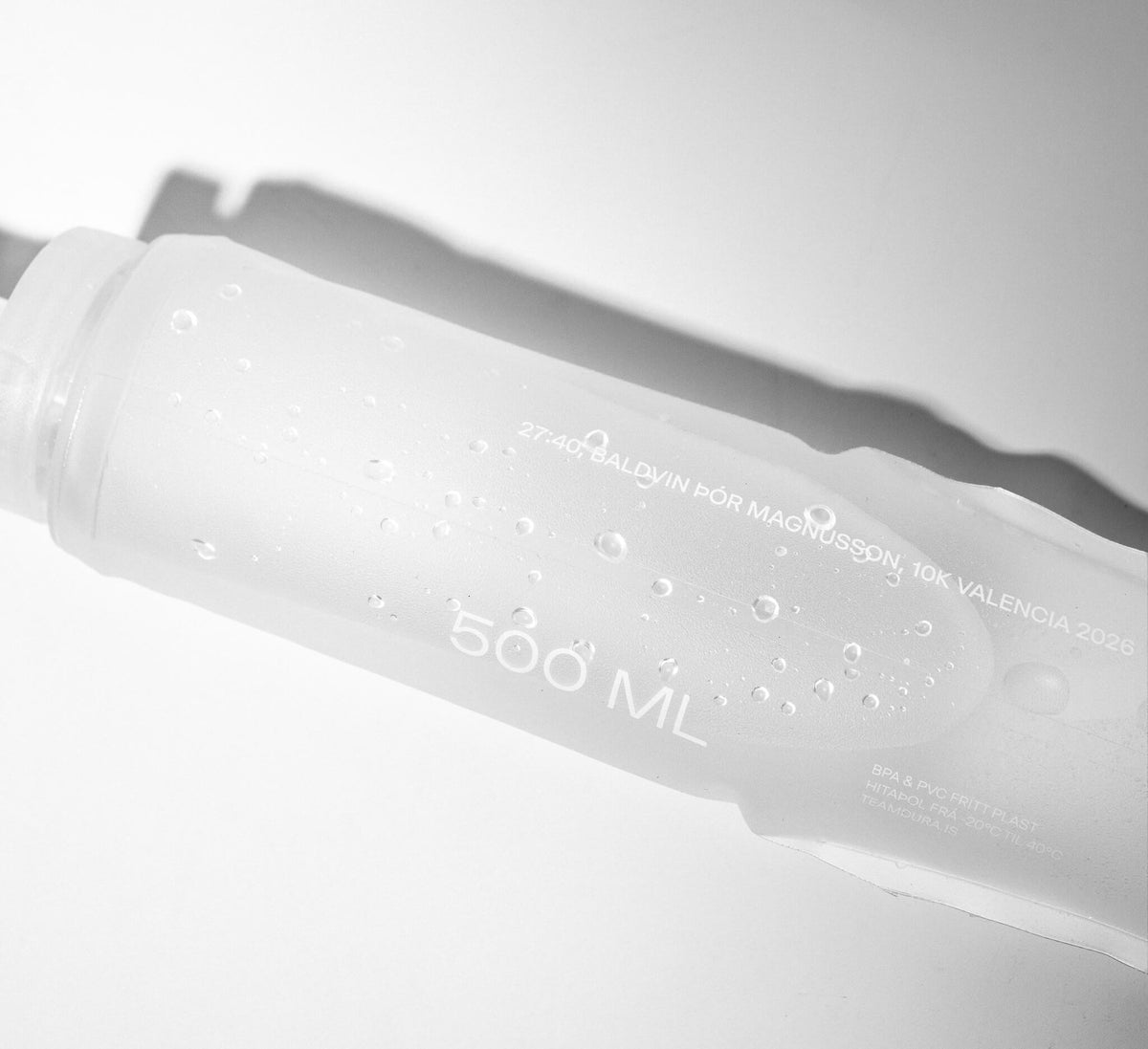 Back of the 27:40 soft flask